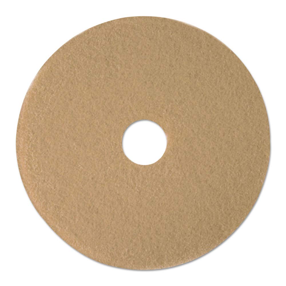 Boardwalk BWK4019ULT 19 in. Diameter Burnishing Floor Pads - Tan (5/Carton)