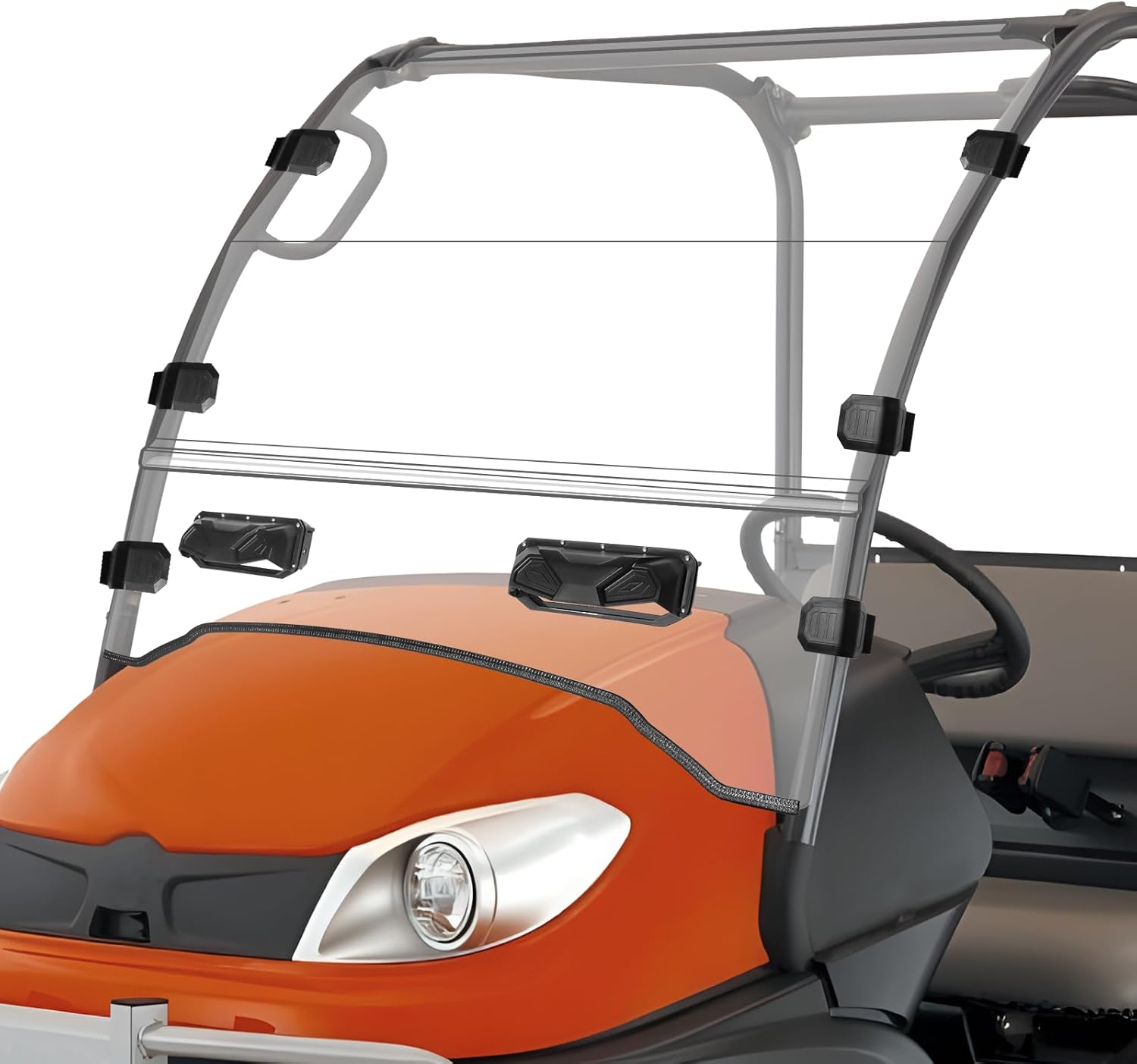 StarknightMT Front Windshield Compatible with Kubota RTV 400 500 520 Scratch Resistant Full Window Clear PC Windowscreen RTV Accessories