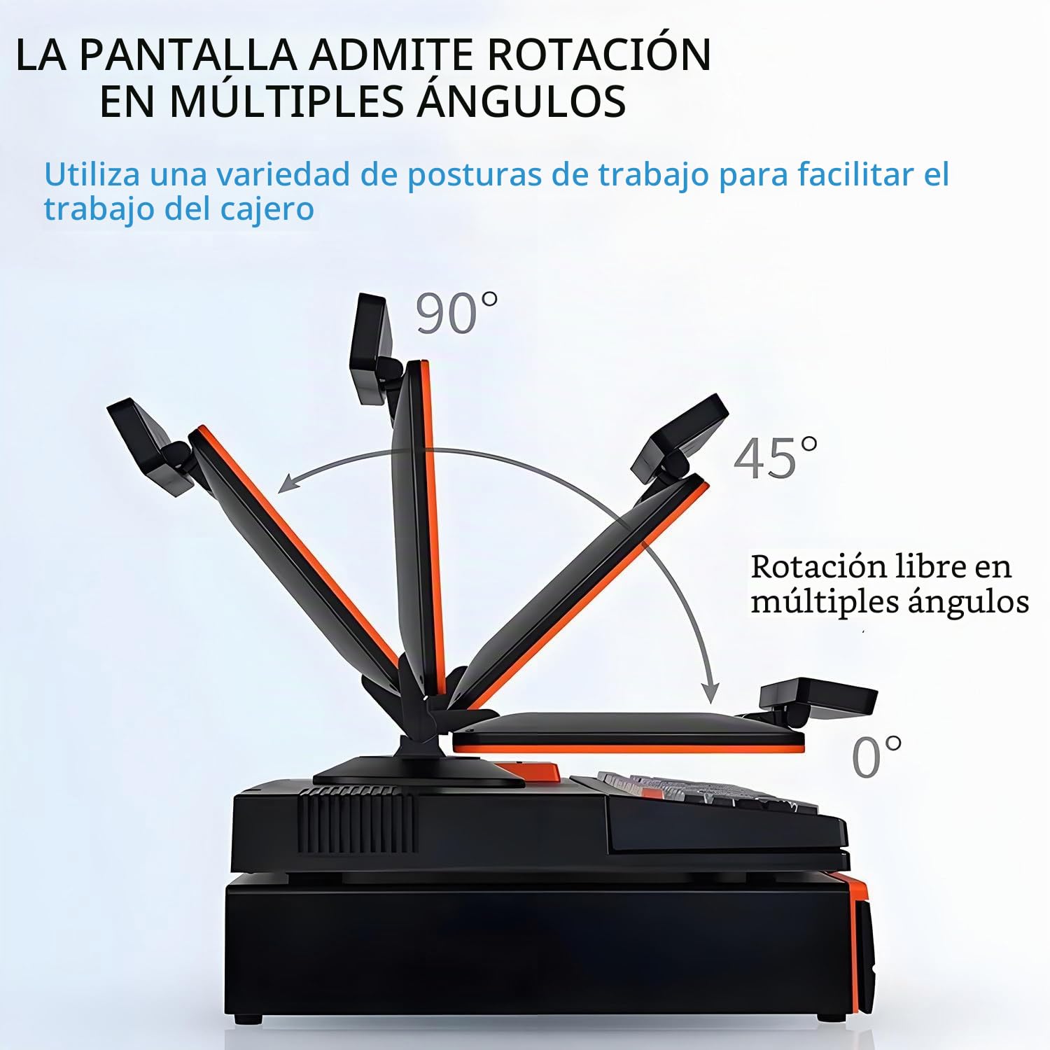 Pantalla táctil de 15,6 pulgadas, caja registradora, teclado, impresora integrada de 58 mm, ordenador TPV, punto de venta para fábricas, caja registradora para empresas y negocios White-SingleScreen