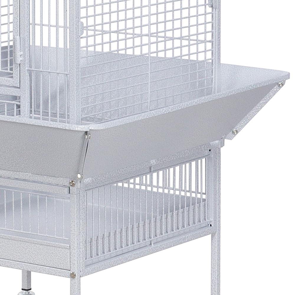Yaheetech Vogelkooi vogelvolière golfkippenkooi zwart 46 x 35,5 x 99 cm, vogelhuis met speelgoed klimmen wit Yaheetech Vogelkooi vogelvolière golfkippenkooi zwart 46 x 35,5 x 99 cm, vogelhuis met speelgoed klimmen wit