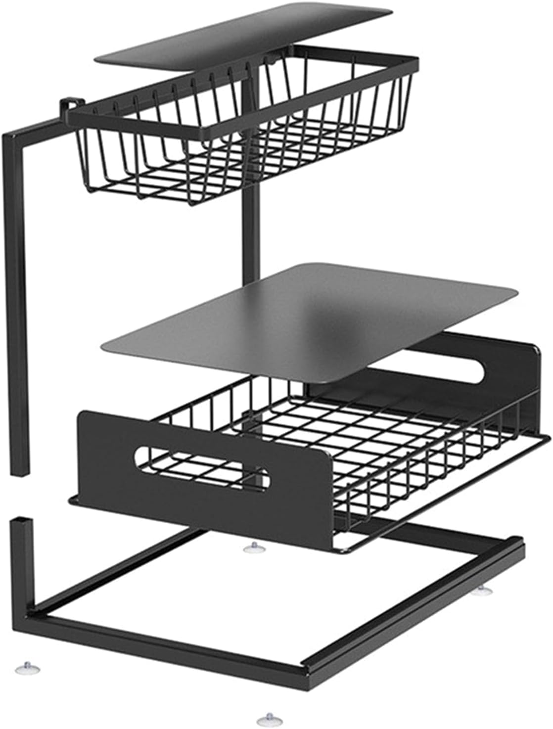 Metal Under Counter Shelf Easy to Assemble Without Tools Fits Most Cabinets Sprinkle Bottle Planner