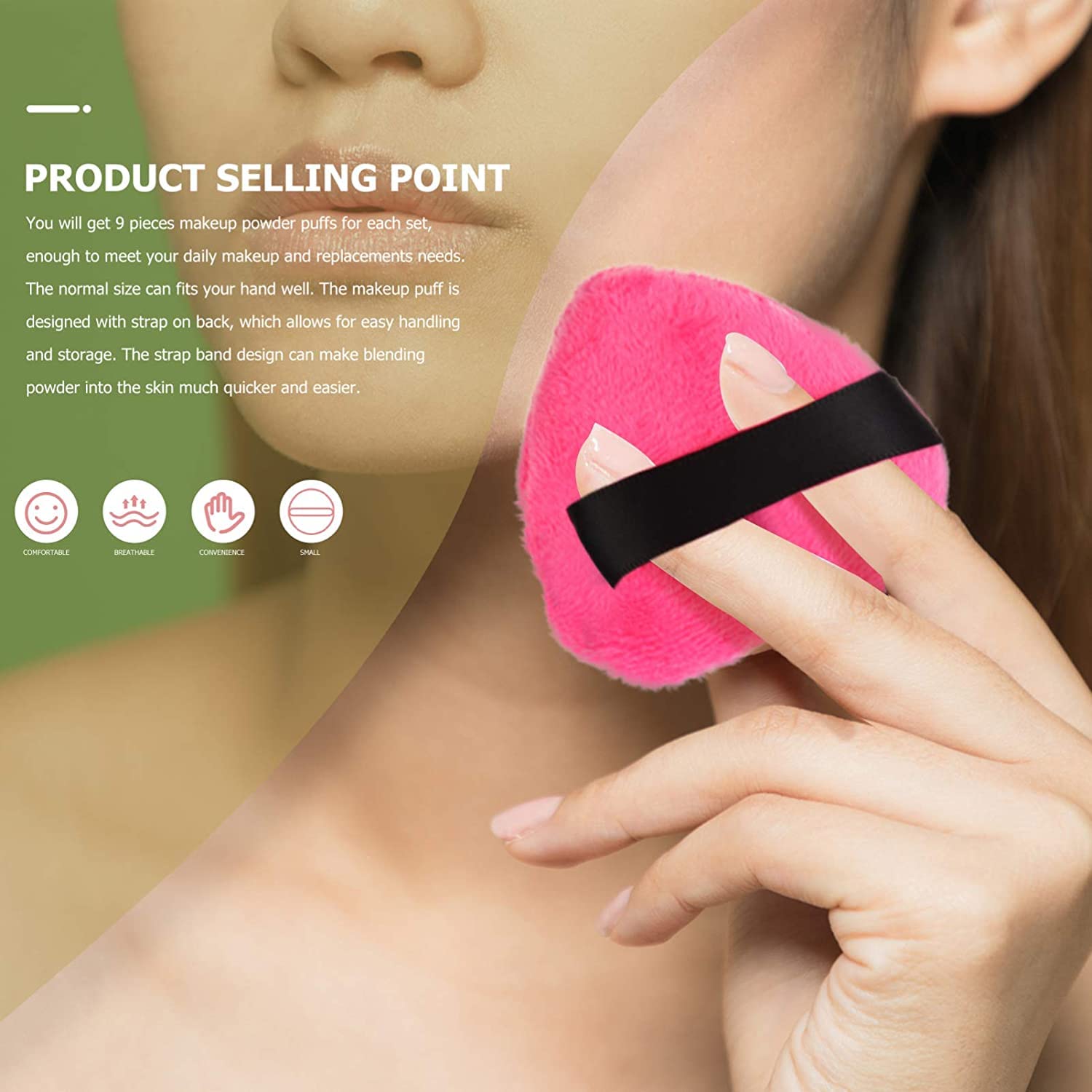 Schwammkissen Puffs, Make-up-Schwamm-Mixer, Grundierungs-Schönheitswerkzeug, 8 Stück Puderquaste Gesicht Herz Make-up lose Puderkissen Make-up Schwamm für Konturierung unter Augen und Ecken