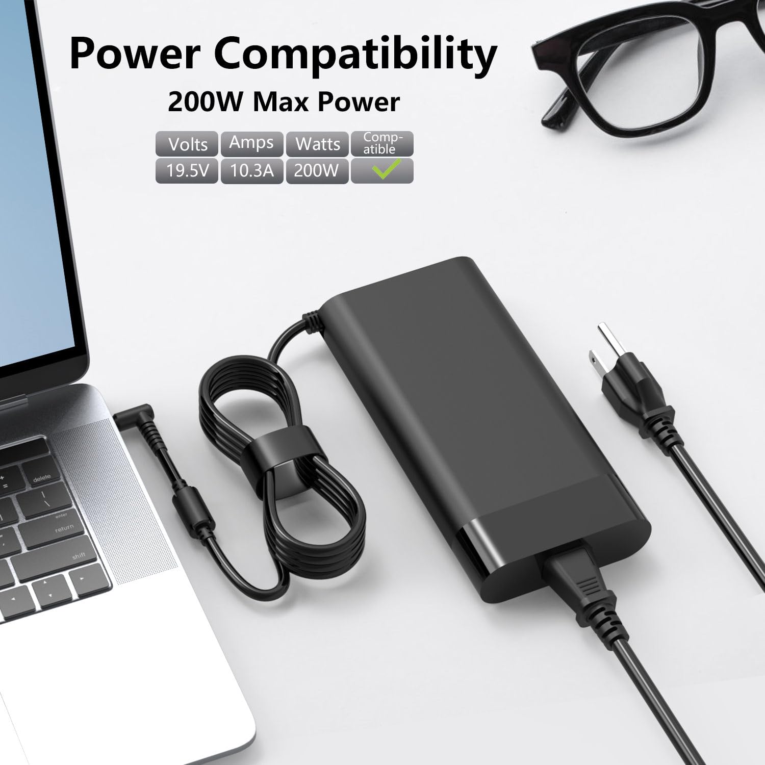 200W AC Adapter Charger Compatible with TPN-DA10 L00818-850 L00895