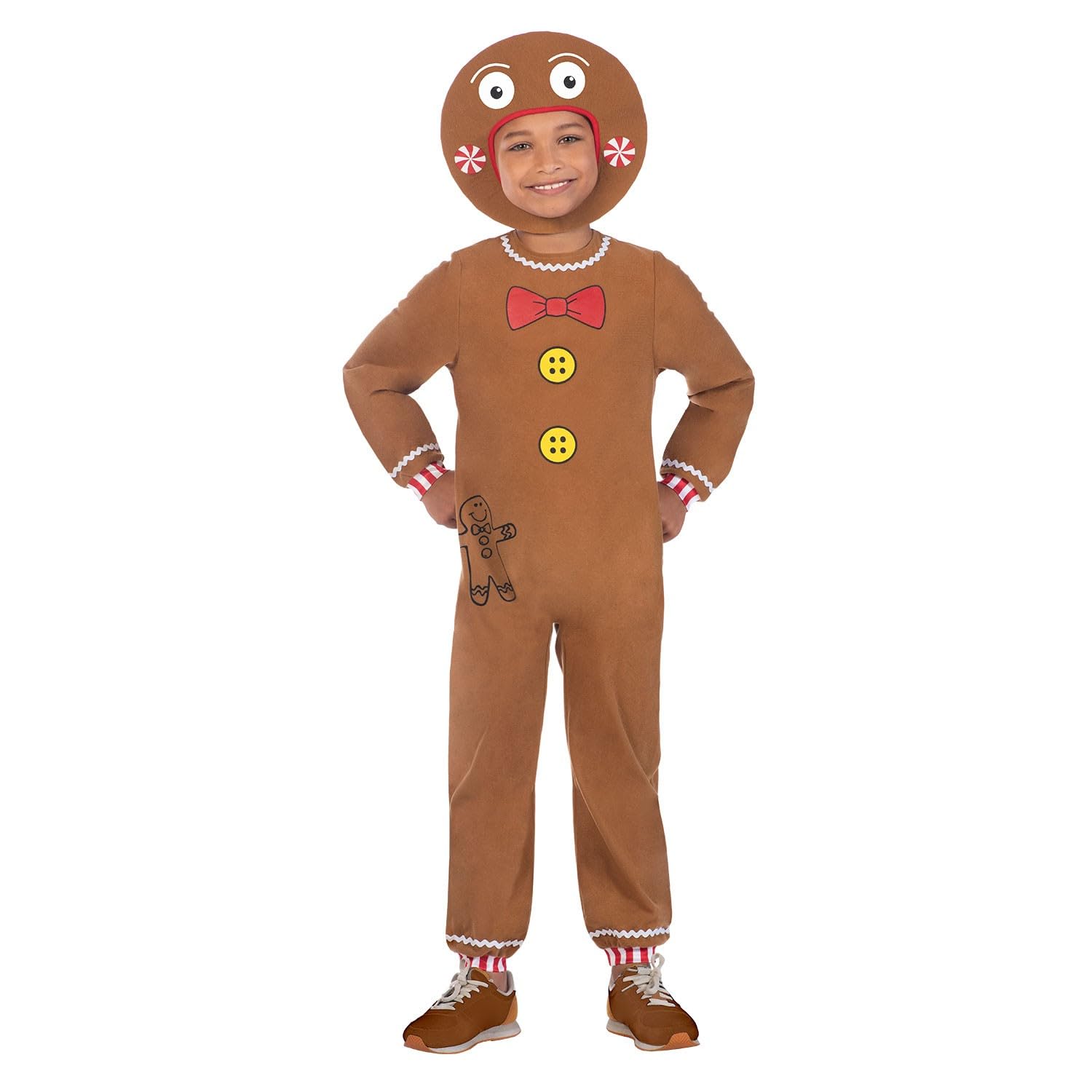 amscan 9909015 Child Kids Little Gingerbread Man Christmas Fancy Dress Costume 8-10 Years