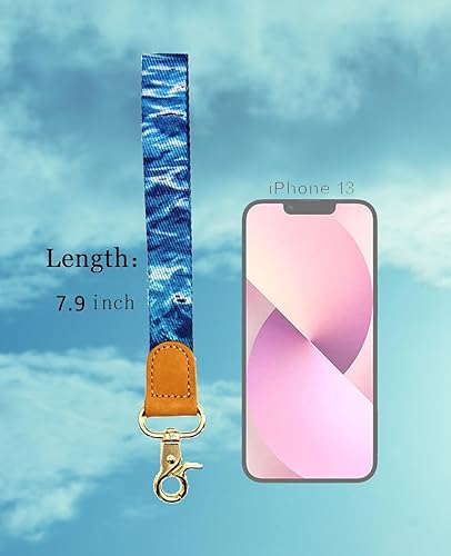 Miniatura 6 de Llavero de muñeca ultraduradero, correa de mano para llaves, cartera, teléfono, tarjetas de identificación (azul), Azul