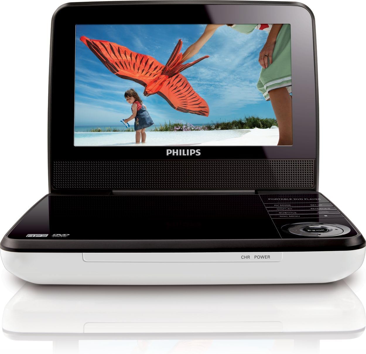 Philips PET741/37 Portable DVD Player with 7-Inch LCD, White