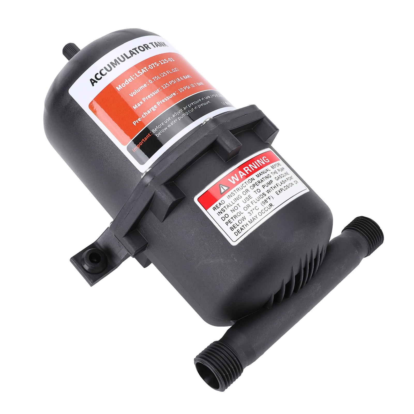 HEEPDD Accumulateur d'eau pour Camping-Car, Mini Réservoir sous Pression, Volume de 0,75 L pour Bateaux et Camping-Cars, Réduit la Pulsation de la Pompe avec Une efficacité de 125 Psi | Réduit la Pulsation de la Pompe,Facile à Installer,Pour Bateaux et Ca