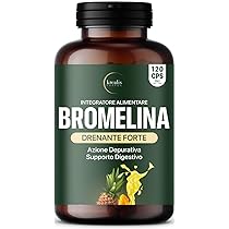 Bromelina Forte Drenante – 5000 GDU, g + 2500 GDU, g – PURA EXTRA forte da Ananas, Azione Anticellulite e Detox, Bromelina Plus Drenante Gambe, Made in Italy