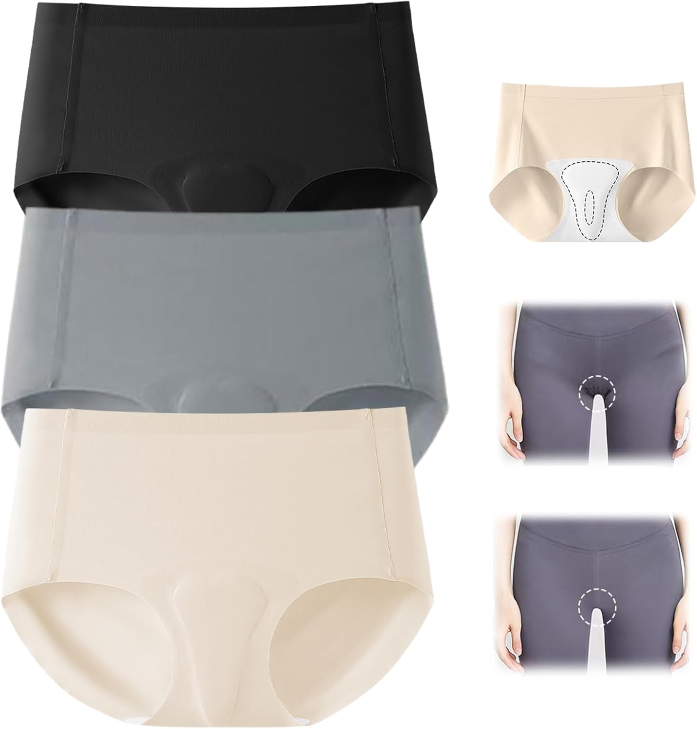 Anti Camel Toe Concealer Underwear Women - No Show Seamless Ladies Panties Breathable Workout Cameltoe Proof Briefs