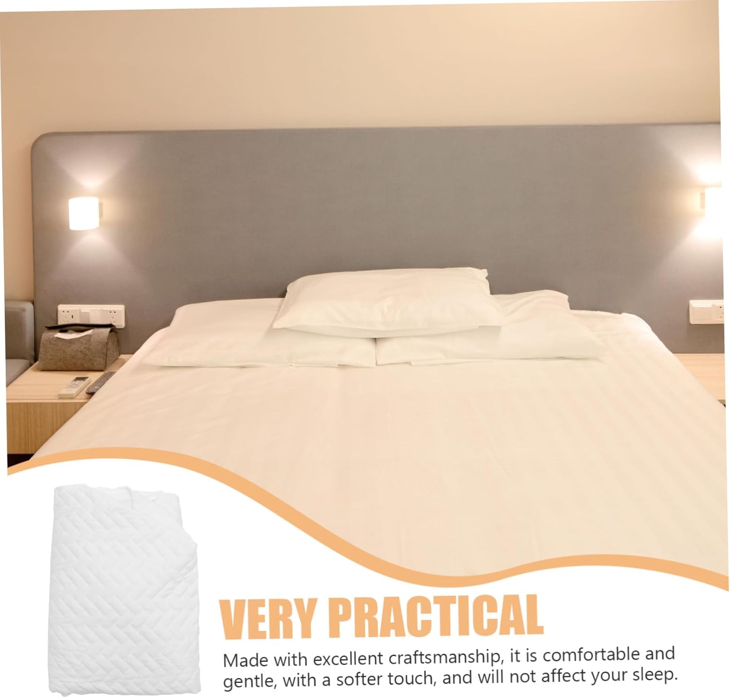 Pure-Cotton Fitted Sheet Protector for Twin Bed Mattress Cover Full Elastic Band Bed Sheet Protector