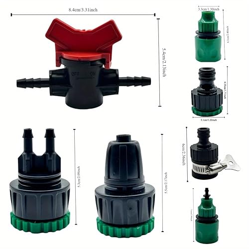 Miniatura 4 de Kits de riego por goteo (50 pies49.2 ft), sistema de riego de plantas de jardín con manguera de distribución y boquillas ajustables, kit de riego