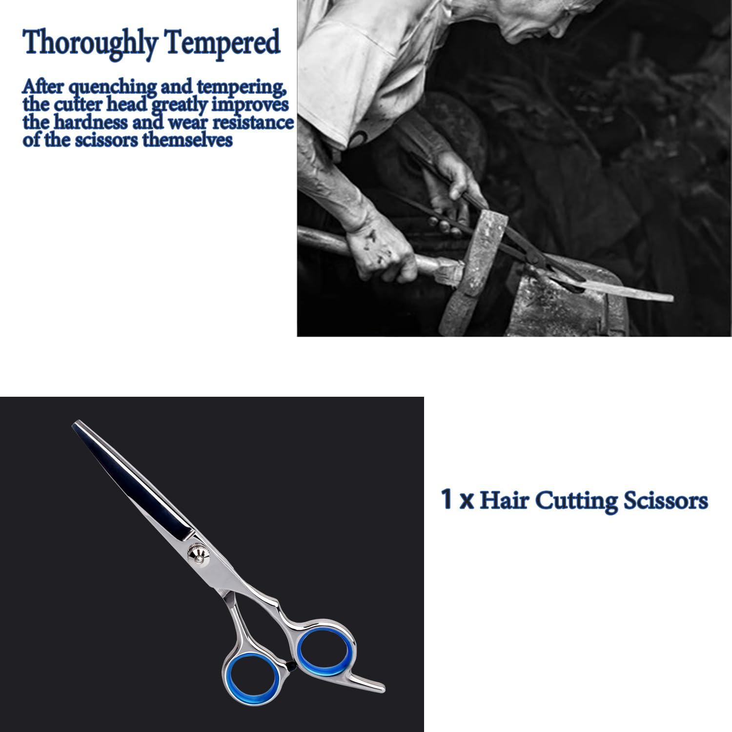 Stainless Steel Hair Cutting Scissors Professional Home Barber Clippers for Hairdresser Salons for Men and Women