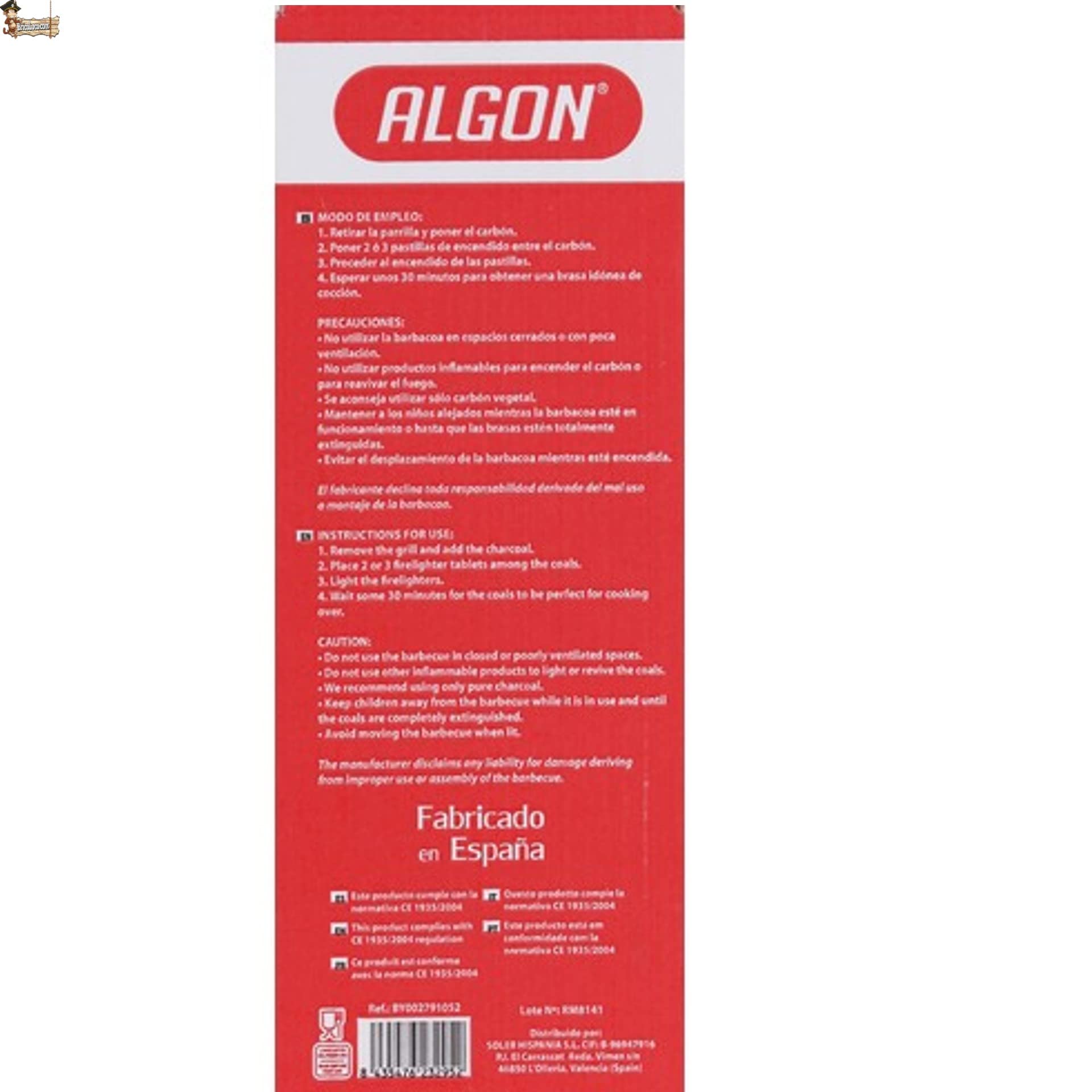 BricoLoco.com Barbacoa carbón con parrilla. Ligera y fácilmente portátil. Con patas y rejilla de refuerzo. Parrilla incluida. Para terraza, balcón, patio, jardín.