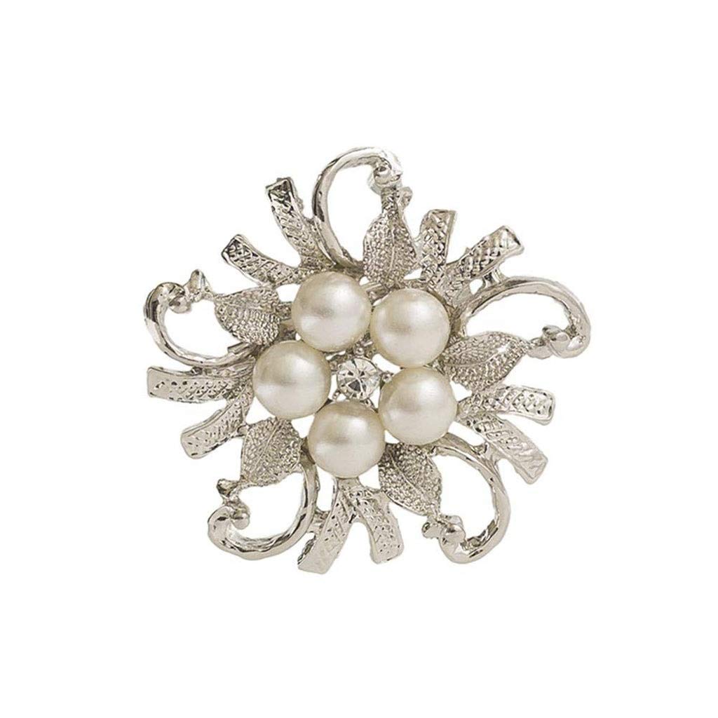 Broche Broche De Perlas Simple Creativo, Broche De Diamantes De Imitación De Cristal, Joyería, Vestido, Bufanda, Chal, Clip