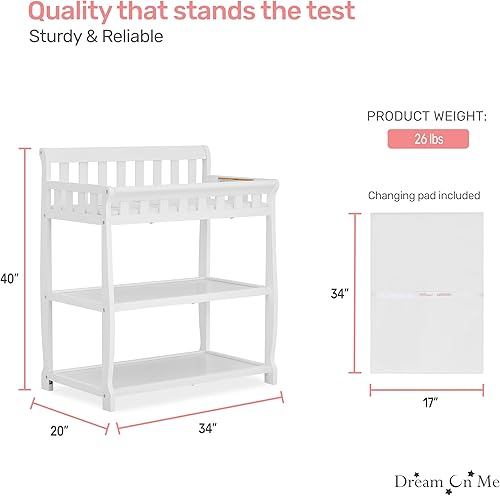 Miniatura 16 de Dream On Me Ashton Changing Table, Steel Grey 34x20x40 Inch (Pack of 1)
