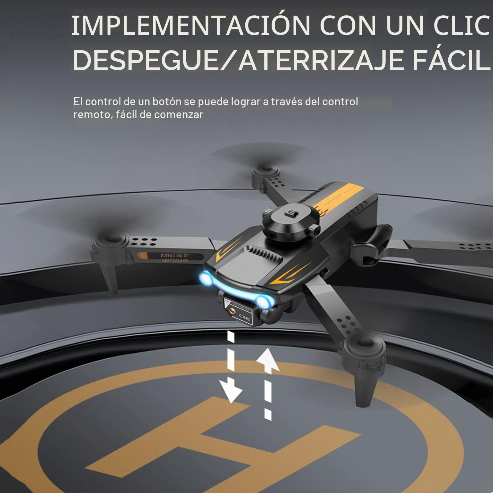Goolsky Drones con Camara 4K WIFI Daul LSRC XT2 2.4G Detección de Obstáculos, Giroscopio de 6 Ejes, que Mantiene la Altitud, Fotografía con Gestos,Azul
