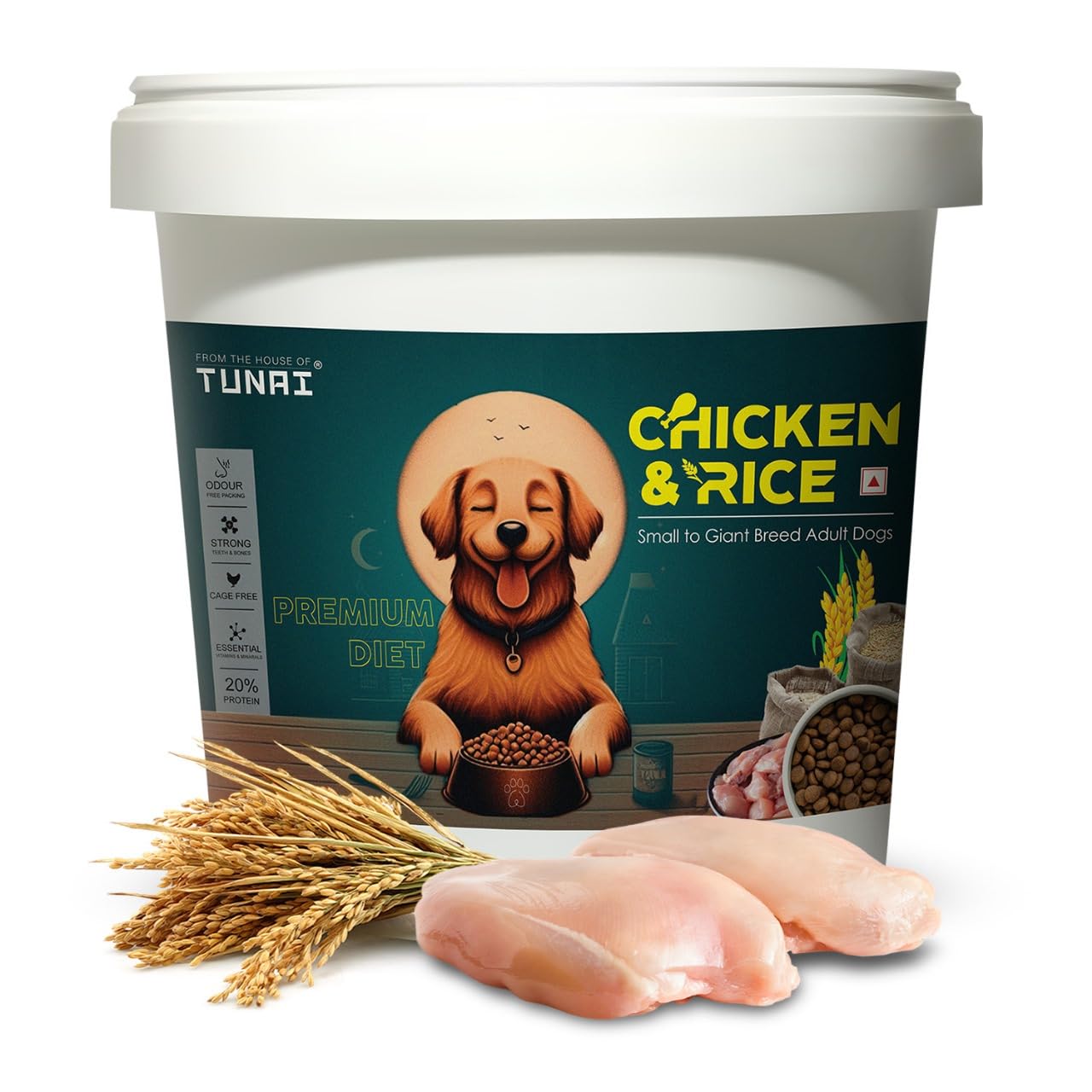 Tunai Dry Dog Food for Small to Giant Adult Breeds (500g - Chicken & Rice) (B0CLGKBDP1) Amazon Price History, Amazon Price Tracker
