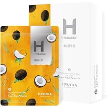 FRUDIA WELCOS My Orchard Squeeze Mask Coconut | Korean Skin Care Moisturizing & Hydrating Facial Mask | Soothing Face Moisturizer Sheet Mask w/Coconut & Honey Extracts Pack of 10 Sheet Masks