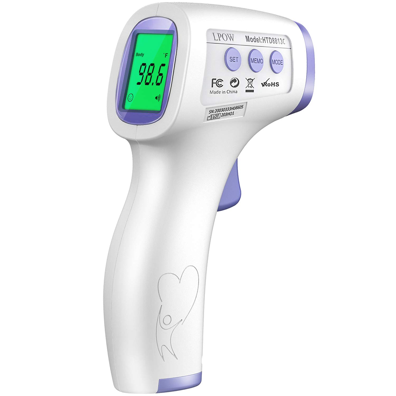 Non Contact Thermometer for Adults Forehead Thermometer for Fever, Medical Infrared Digital Thermometers with LCD Display Instant Accurate Reading for Kids and Babies