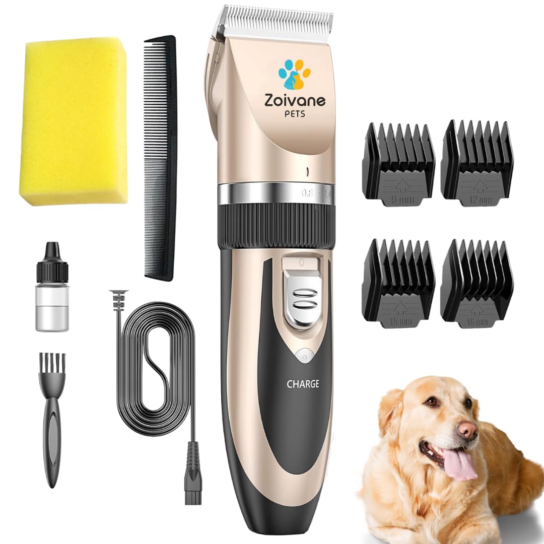 ZOIVANE Dog Hair Trimmer | 6 Months Warranty | Rechargeable | Pet Grooming Kit for Dogs and Cat | Dog Accessories for Shih Tzu, Labrador, German Shepherd & Golden Retriever | Trimmers for All Pets (B0DB8DCLVC) Amazon Price History, Amazon Price Tracker