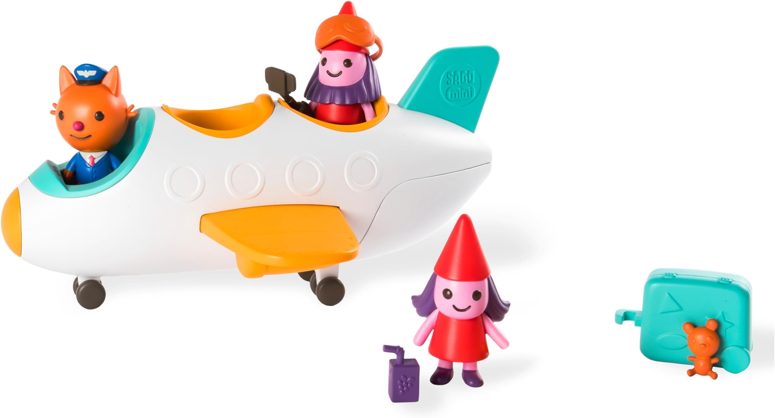 Sago Mini, Jinja’s Jet Plane, with Figures and Accessories, for Kids Ages 3 and Up