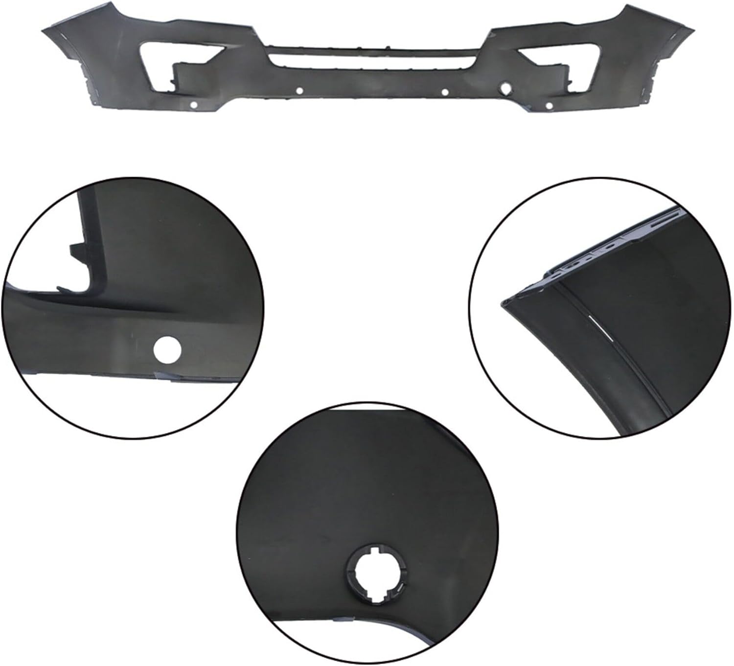 GXYWADY Front Bumper Replacement for Explorer 2018 2019 W/ 4 Sensors