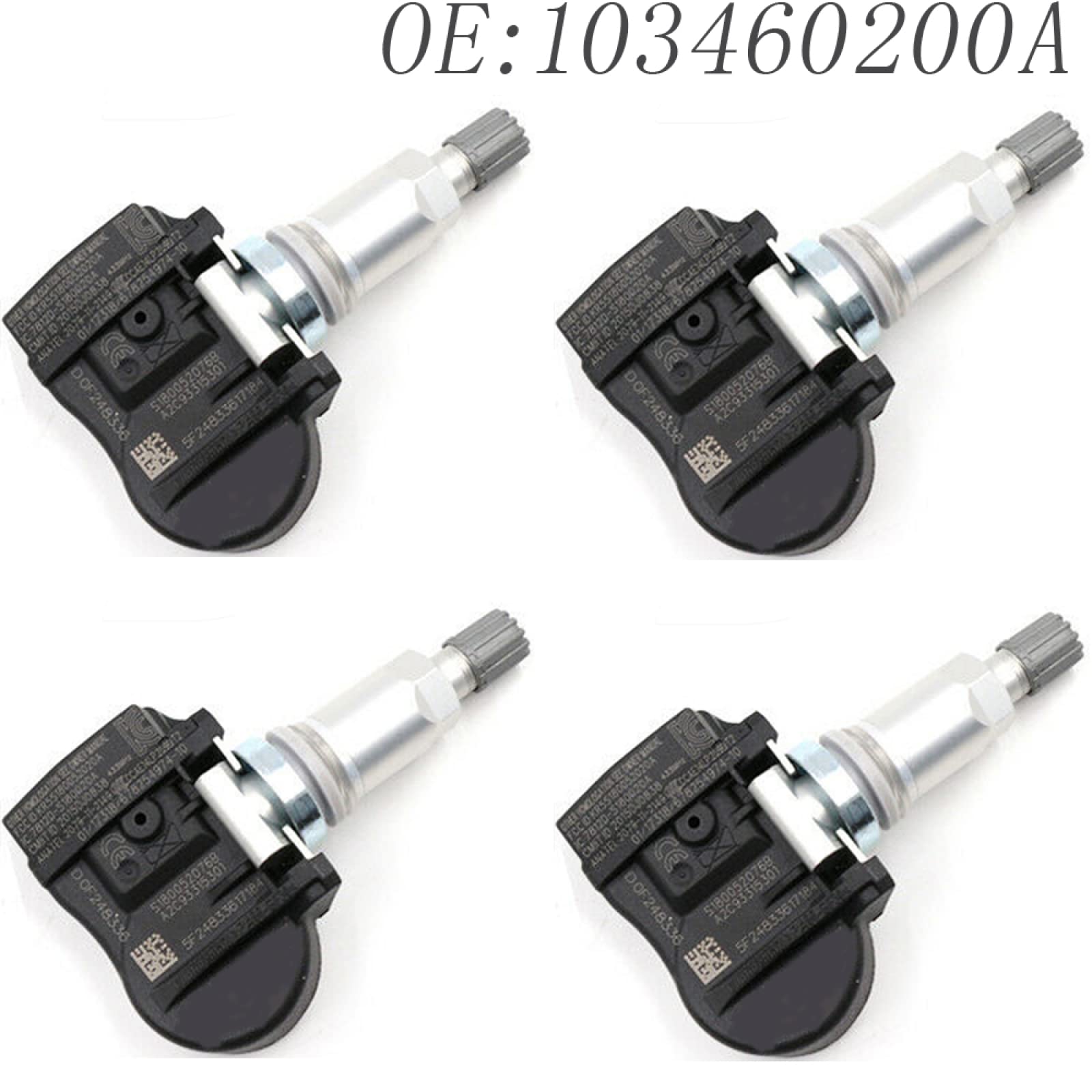4x Reifendrucksensor für Tesla Model 3, S, X ab Bj. 2014 103460200A4x
