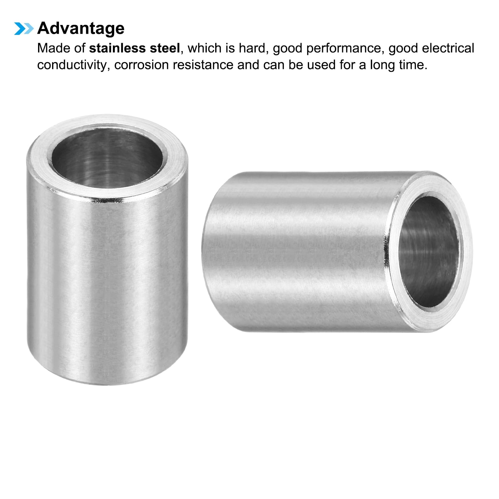 PATIKIL M8 Stainless Steel Spacers, 12Pcs Metal Spacer 8mm ID x 12mm OD x 16mm L Screw Standoff for 5/16" or M8 Screw - Image 4