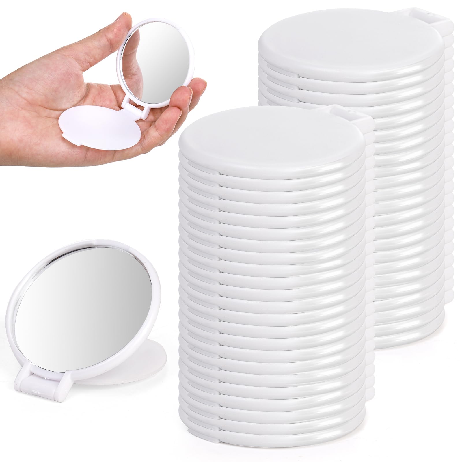 Miroir de maquillage pour sac à main et voyage : lot de 50 mini miroirs pliables au quotidien