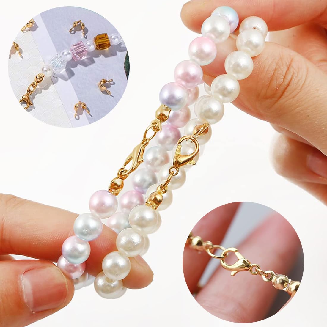 Kit 400 Pièces Fermoirs Et Anneaux Pour Bijoux - Pinces Homard Argent Et Or Pour Création Artisanale