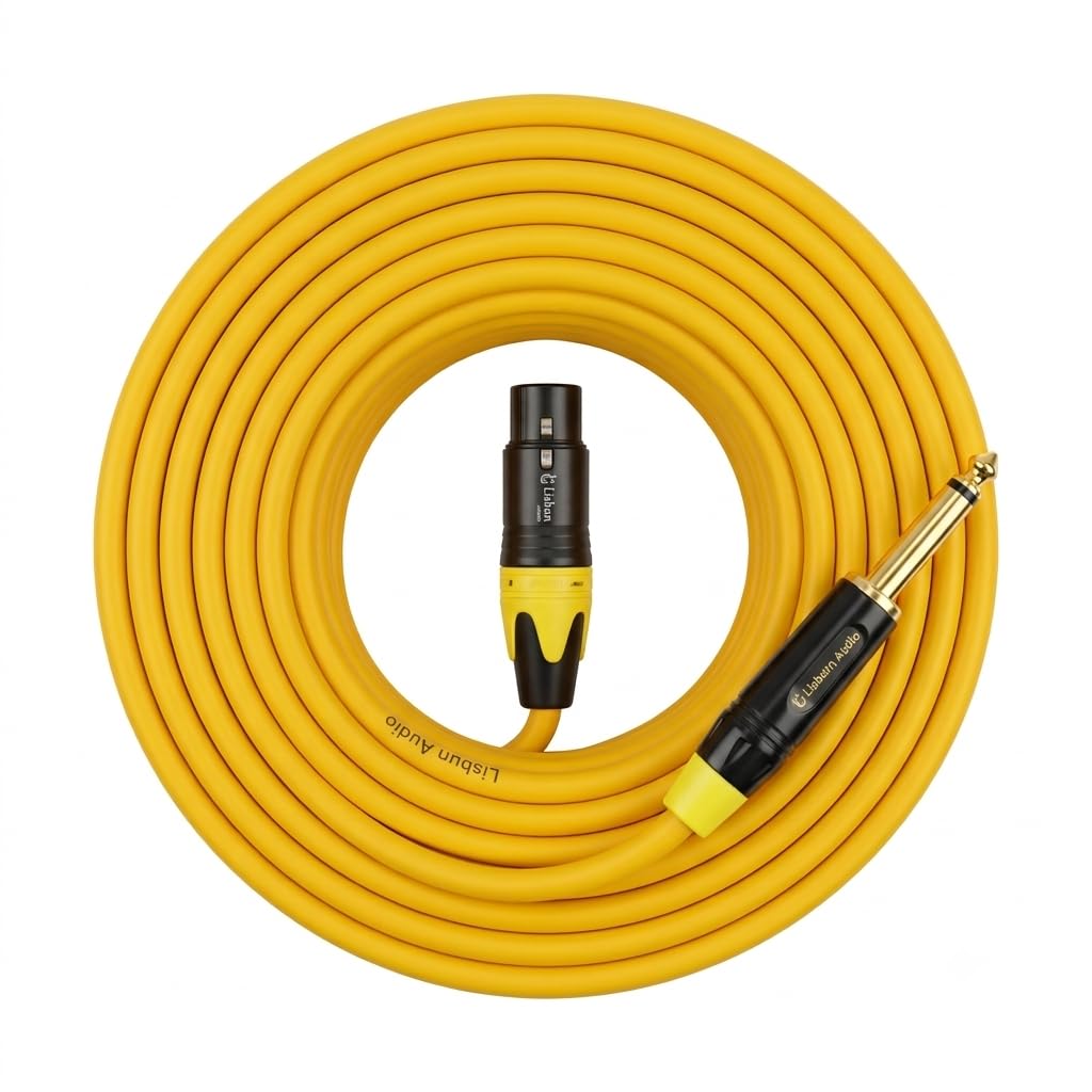 Lisburn Audio (LB-103 D) Mic Cable 6.35mm Jack Male To XLR 3PIN Female Cord Wire For Microphone/Guitar Cable. 1pc pack (15 Meter/49.2 feet)-image-9