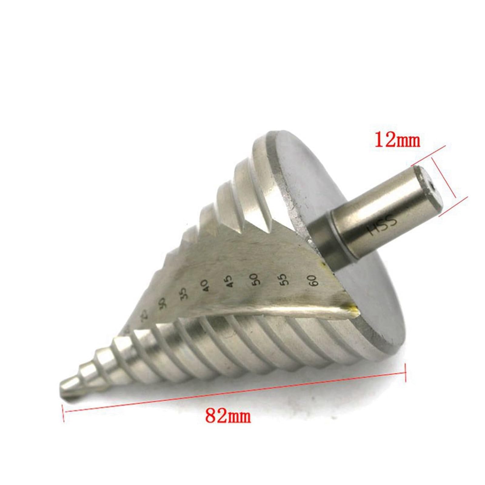 Zestaw wierteł stożkowych stopniowych 5-35 mm 6-60 HSS do wiercenia w drewnie i metalu | Frez z rowkowanymi krawędziami, stopniowany rdzeń, chwyt trójkątny, do użytku z wieloma materiałami