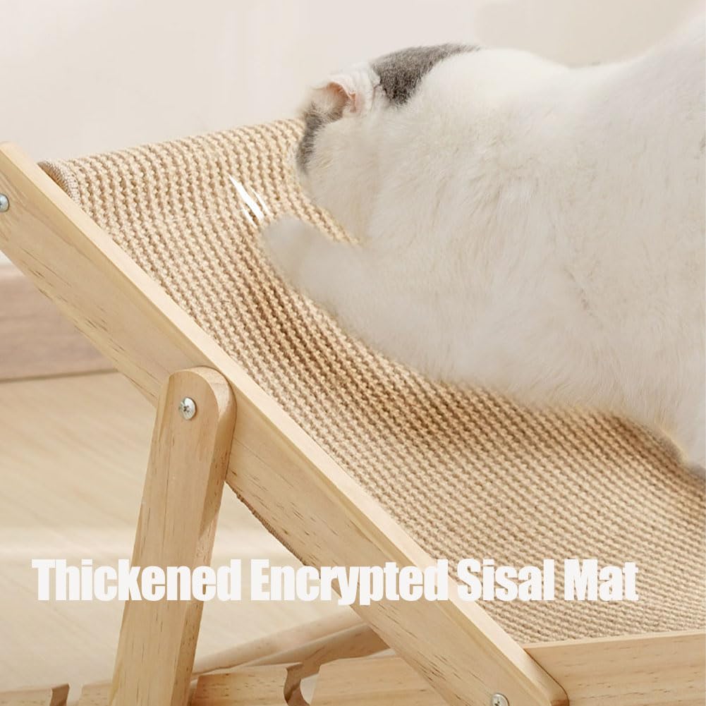 Sedano - Sedia a sdraio per gatti, in sisal, per interni, regolabile, per animali domestici, può contenere fino a 20 kg di peso (cuscinetti di ricambio)