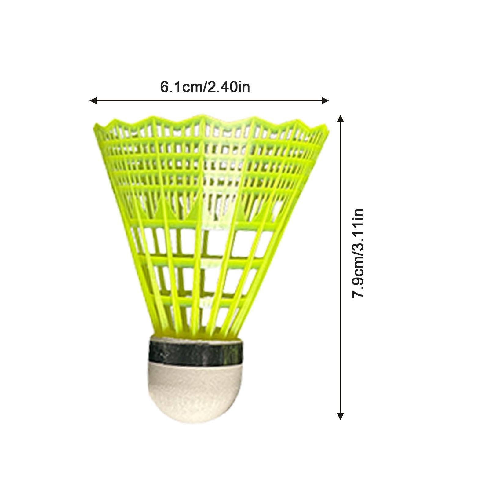 Lot De 3 Ou 6 Balles De Badminton D'entraînement – Volants En Nylon, Tête En Mousse EVA, élastiques, Durables, Pour Pratique En Intérieur Ou Extérieur, Blanc Ou Jaune