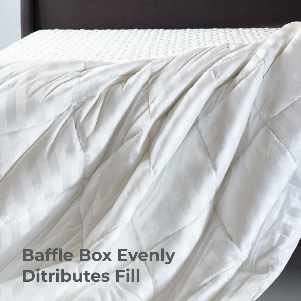 Cariloha Mid-Loft Duvet Insert | Queen | White | Mid Loft | Viscose Material | Soft, Comfortable & Wicks Moisture
