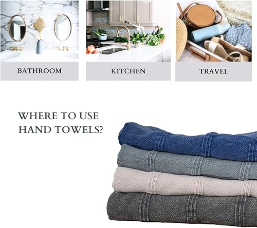 Vista 56 de Toallas de mano turcas, toalla de cocina, toalla de baño decorativa para té, paño de mano, cara, pelo, toallas de mano negras, toallas de mano