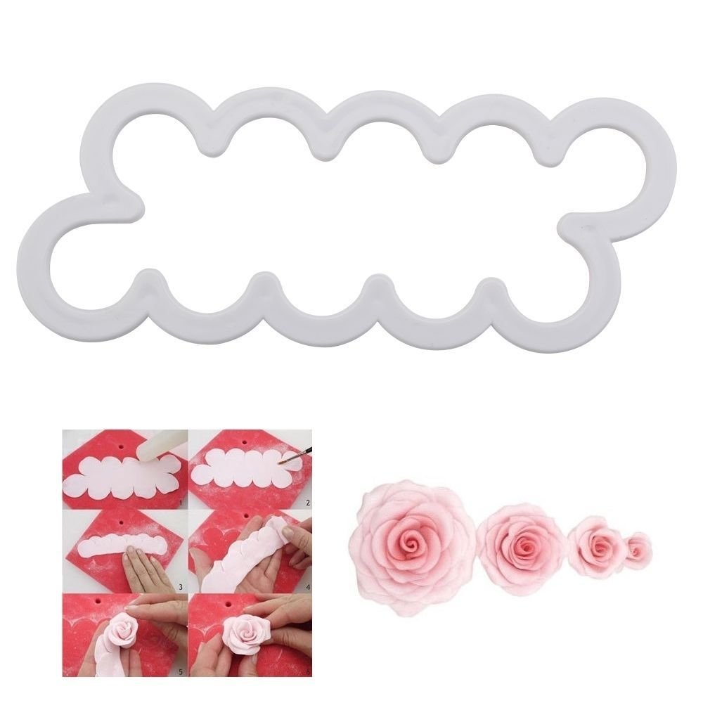 3D Rose Bloem Bloemblaadje Fondant Cutter Mould Cake Decorating Cookie Cutters Set van 3 3D Rose Bloem Bloemblaadje Fondant Cutter Mould Cake Decorating Cookie Cutters Set van 3