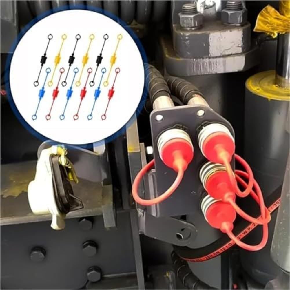20 Stück Hydraulik-Schutzkappen ISO7241A Staubkappe für Schnellkupplungen Männlich & für weiblich Dicht gegen Schmutz und Feuchtigkeit für Baumaschinen Landmaschinen 1/4" 3/8" 1/2" 3/4"(3/4)