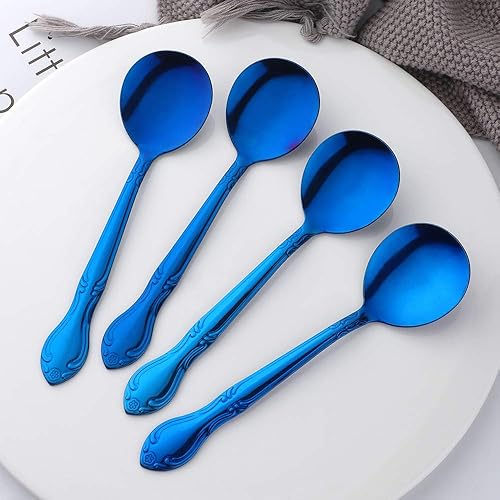 Miniatura 44 de Juego de 12 cucharas de café, mini cucharas de café, cucharas de espresso de acero inoxidable, cucharas pequeñas para postre, té, aperitivo, 4.6