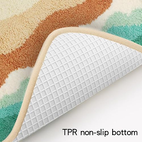 Miniatura 5 de Tapete de baño antideslizante, superabsorbente, lavable a máquina, suave y afelpado para cocina, baño, dormitorio, sala de estar, interior y exterior