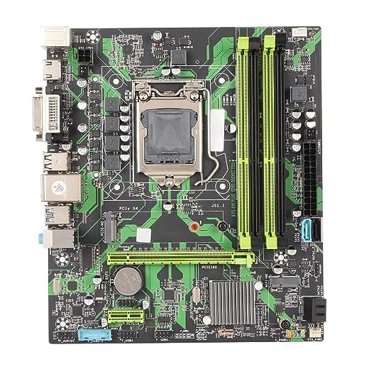 LGA 1155 Computer Motherboard, B75 HMPLUS DDR3 6Gbps Micro ATX Gaming PC Motherboard, Support DDR3 Memory NVME M.2 M.2 USB3.0 SATA3.0 PCIe X16, ATX Motherboard for Mining