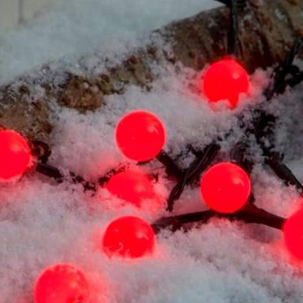 Noma Red 100 Indoor/Outdoor Battery Operated Berry Lights With Timer