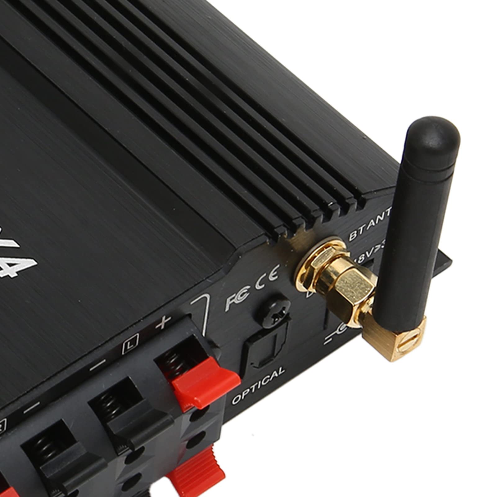 Wzmacniacz Bluetooth, 4-kanałowy Mini Wzmacniacz Stereo Hi-Fi LEPY X4, Bluetooth 5.0/wejście Koncentryczne/wejście Optyczne/regulacja Wysokiego Basu/odtwarzanie Kart USB/TF Itp. 100-240V(EU)