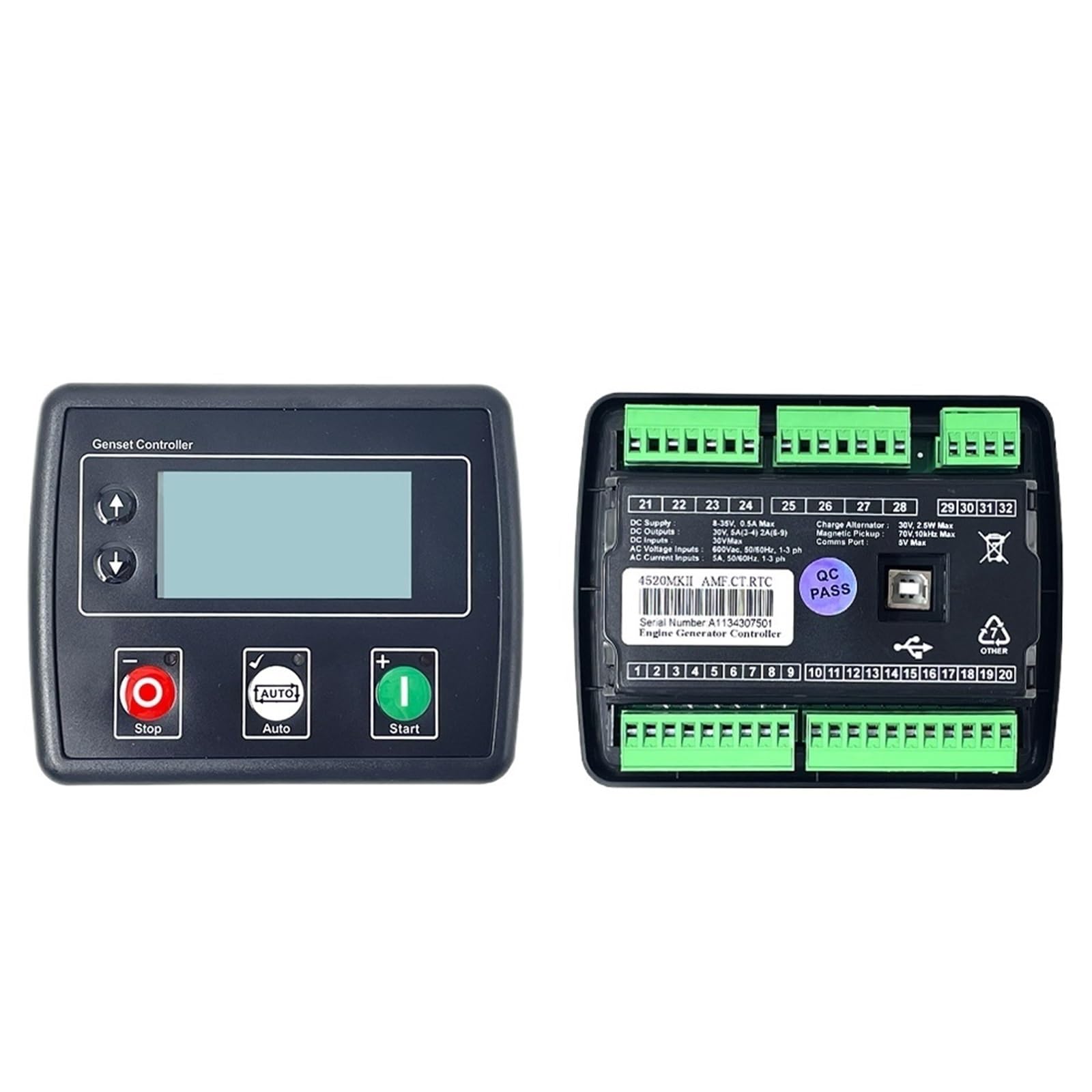 ZXAOMMBEA DSE4520 MKII AMF Diesel Generator Controller Panel Auto Mains Failure Control Module Copy 4520 For Parts