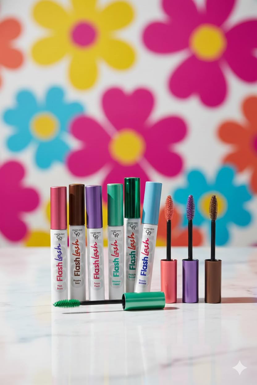 Golden Rose Flash Lash Colored Mascara No: 04 Royal Blue - Renkli Maskara (4 paketi)