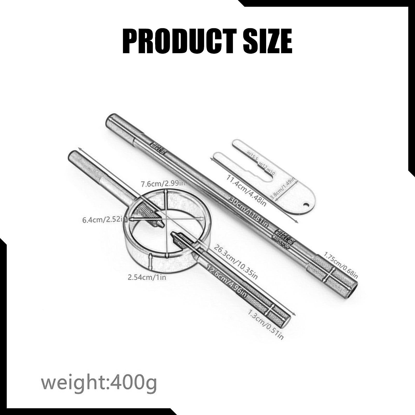Compressore Molla Forcella Set Riparazione Motore Kit Attrezzi Valvole Strumento Lega di Alluminio Robusto Uso Facile Adatto per Appassiona, Nero Argento