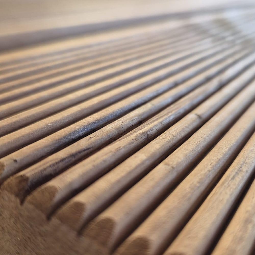 SUNWOOD Thermo-Wood Duschbrett aus Holz, 118 x 78 cm, innen und außen, mit rutschfesten Füßen