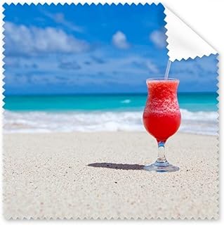 Ocean Sand Beach Watermelon Juice Picture Cleaning Cloth Phone Screen Glasses Cleaner 5pcs