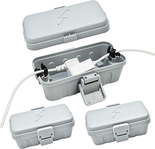 Miniatura 8 de Hrensaw 3 cajas de conexión eléctrica pequeña resistente a la intemperie (interior de 5.5 x 3 x 2.2 pulgadas), caja eléctrica para exteriores,