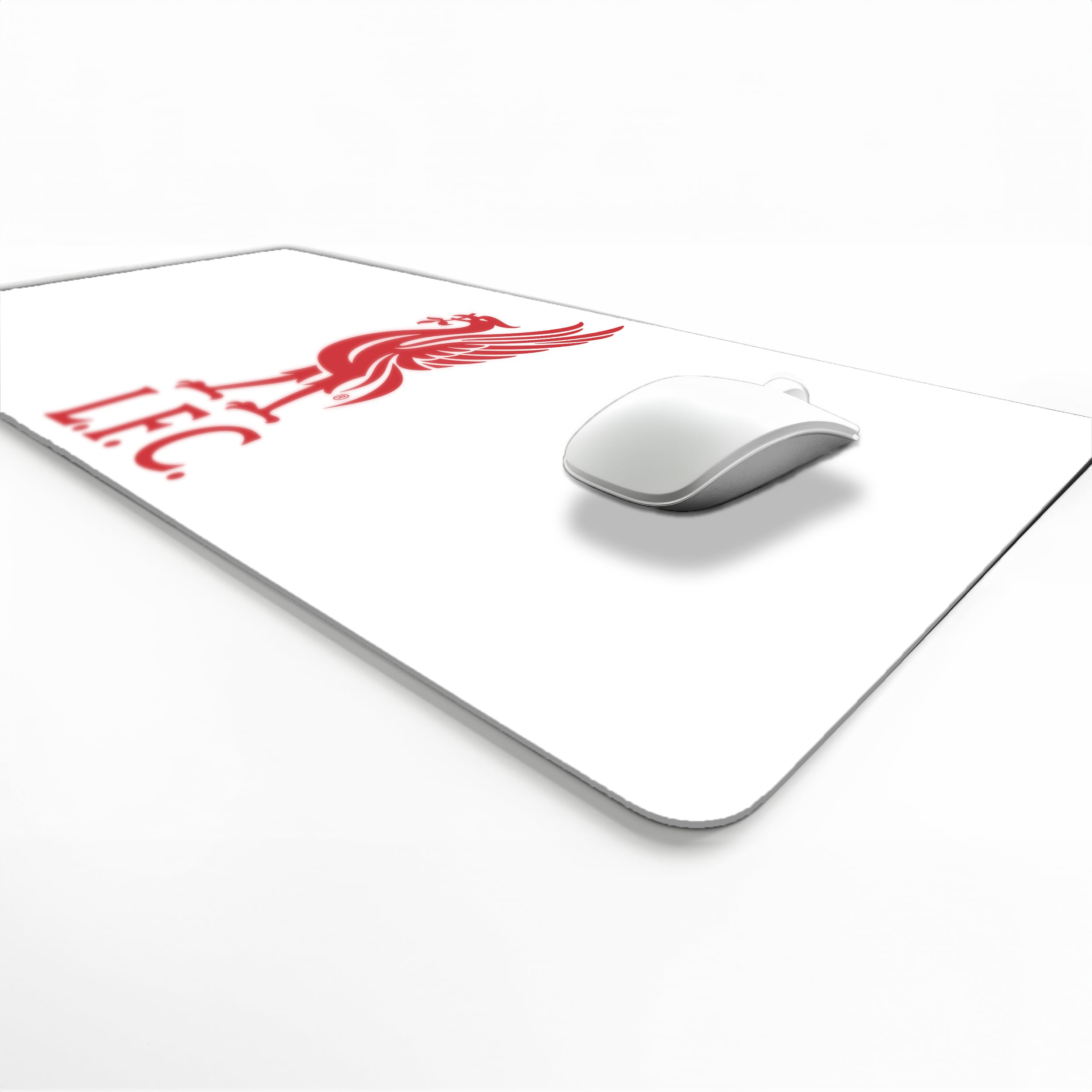 Licensed Décor Liverpool FC Desk Mat - Liver Bird in Brand RED on White - 43 x 90 cm, 90 x 43 cm